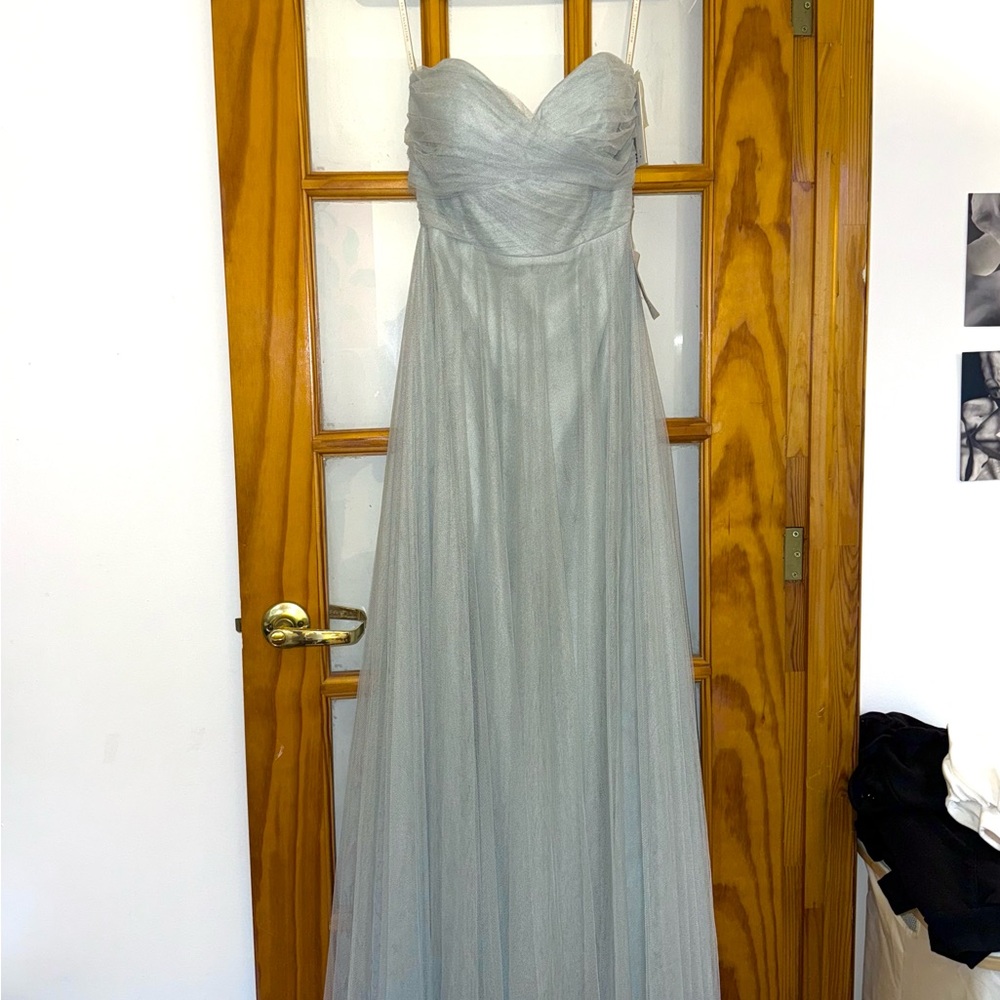 Jenny Yoo Sage Morning Mist Tulle Julia Bridesmaid Dress - Convertible Straps